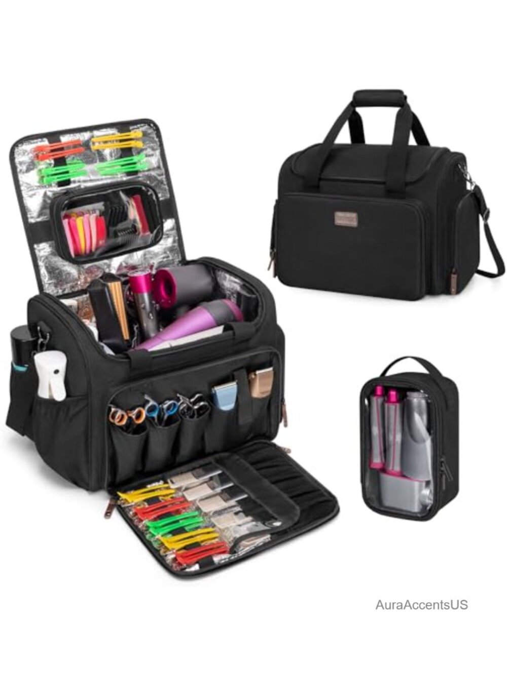 Large Insulated Hairdresser Bag 2 Removable Pouches Travel